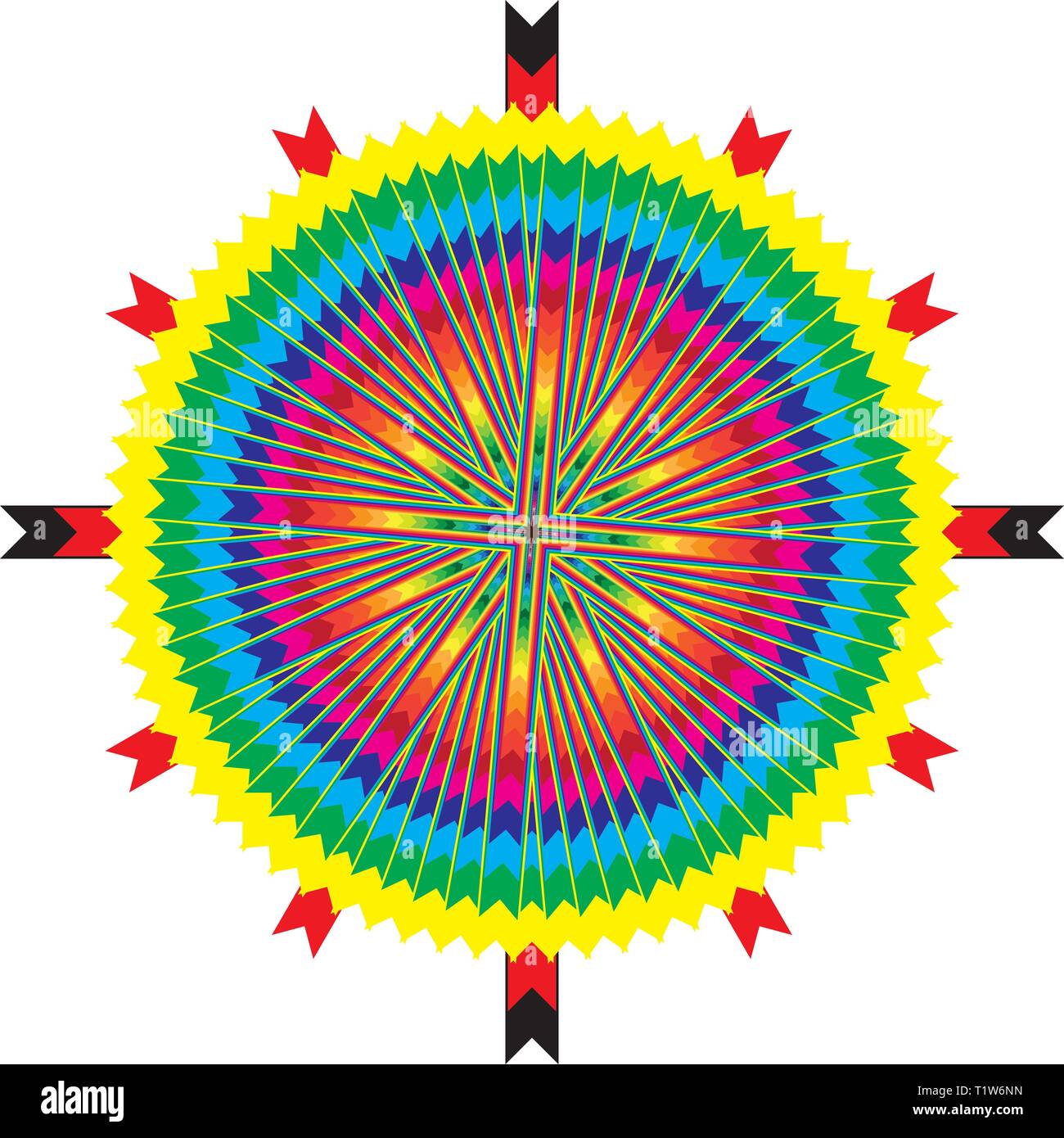 Zifferblatt absteigend cross Muster auf transparentem Hintergrund Grafik Design Stock Vektor