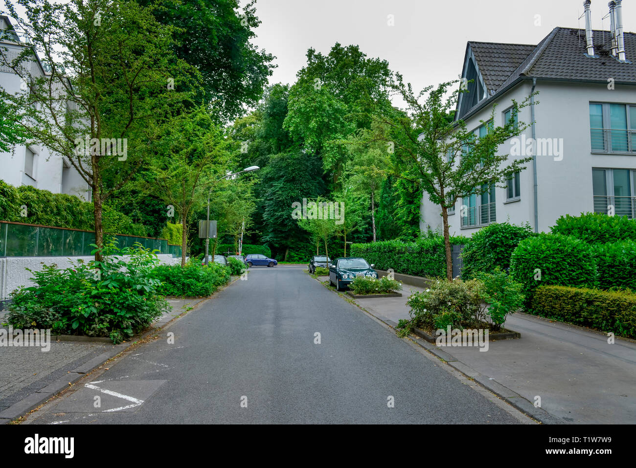 Anschlagsort Hanns Martin Schleyer, Vincenz-Statz-Straße, Braunsfeld, Köln, Nordrhein-Westfalen, Deutschland Stockfoto
