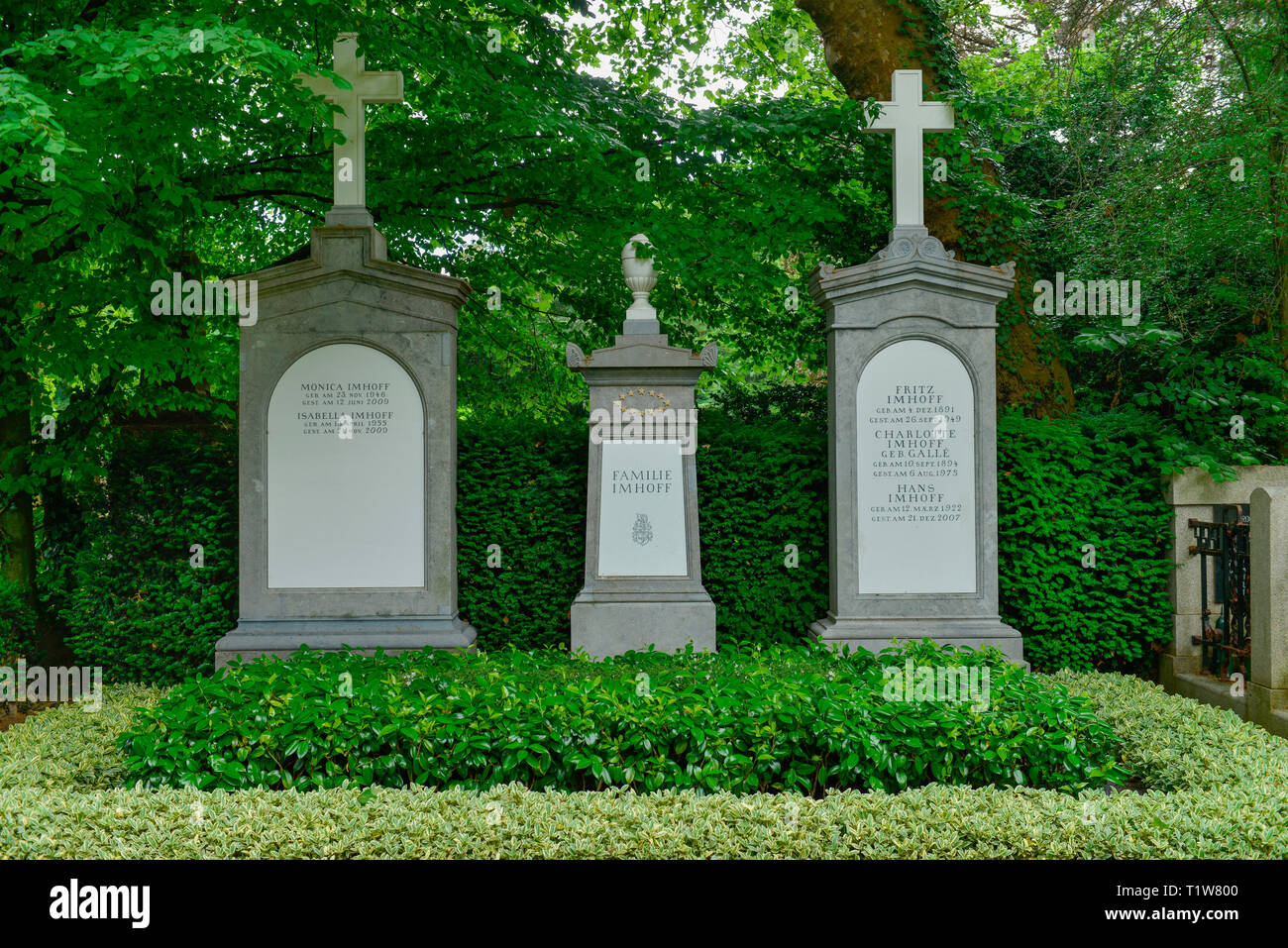 Familiengrab Imhoff, Melaten-Friedhof, Aachener Straße, Lindenthal, Köln, Nordrhein-Westfalen, Deutschland Stockfoto