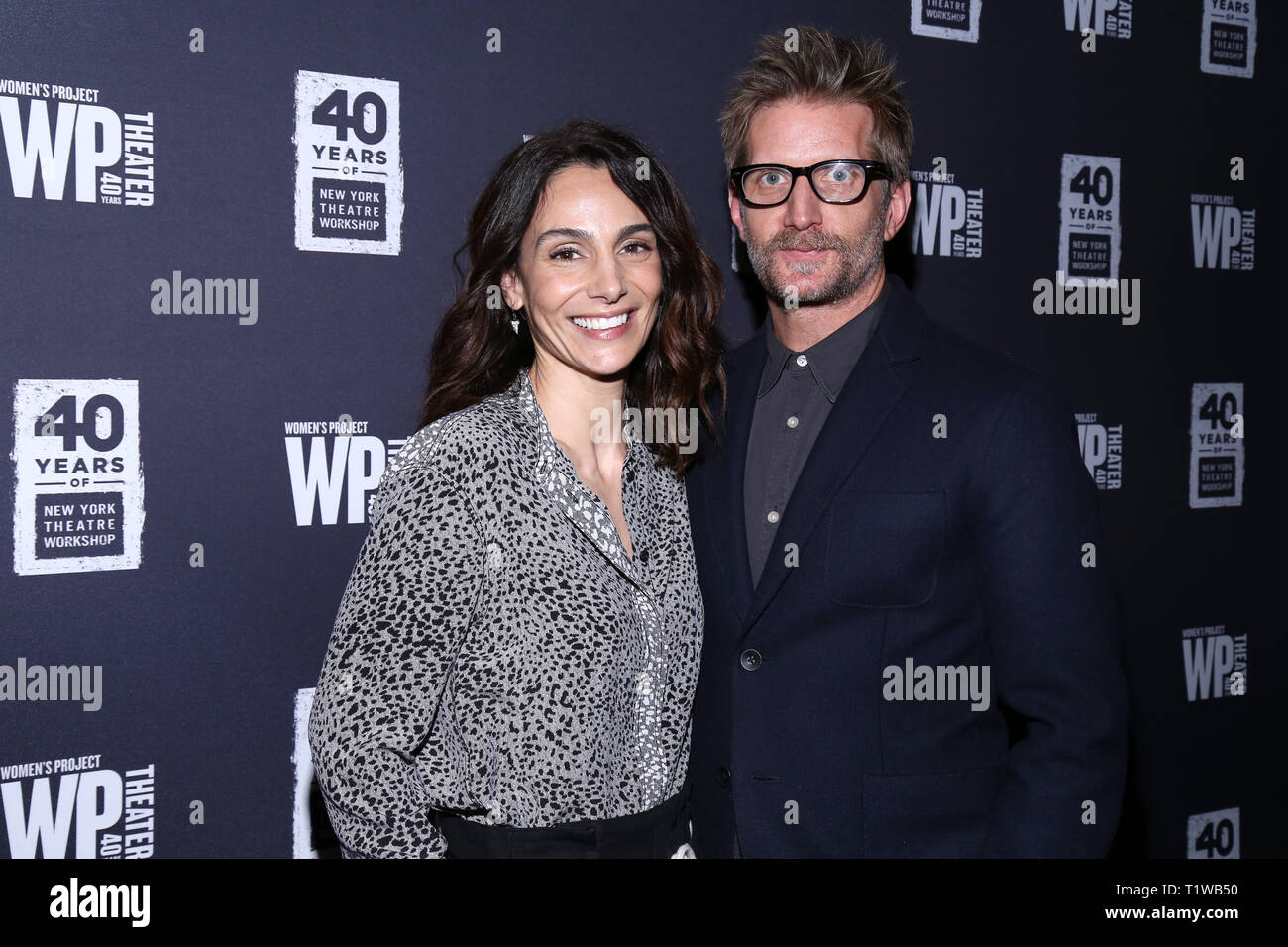Opening Night Party für die play Hurrikan Diane an phebe's Tavern und Grill - Ankunft statt. Mit: Annie Parisse, Paul Funken Wo: New York, New York, United States Wenn: 25 Feb 2019 Credit: Joseph Marzullo/WENN.com Stockfoto