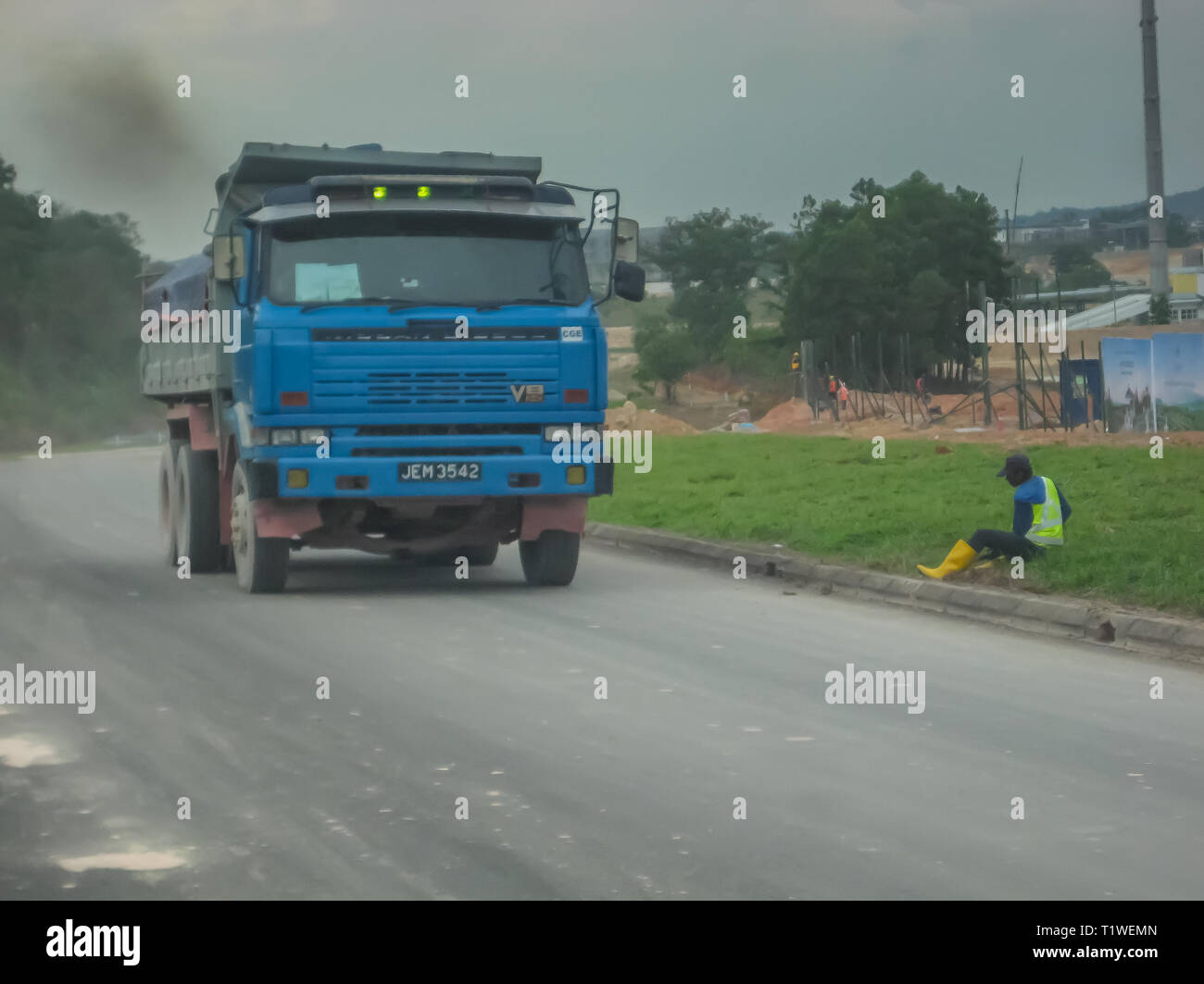 Straße Entwicklung in Iskandar Puteri, Johor, Malaysia Stockfoto