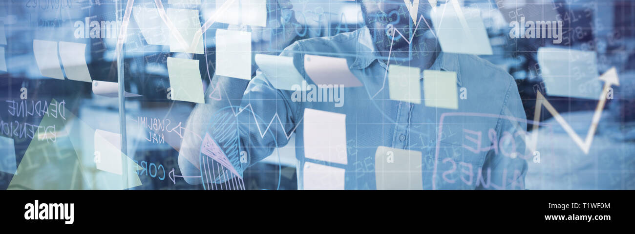 Das zusammengesetzte Bild von Wertpapieren und Aktien Stockfoto