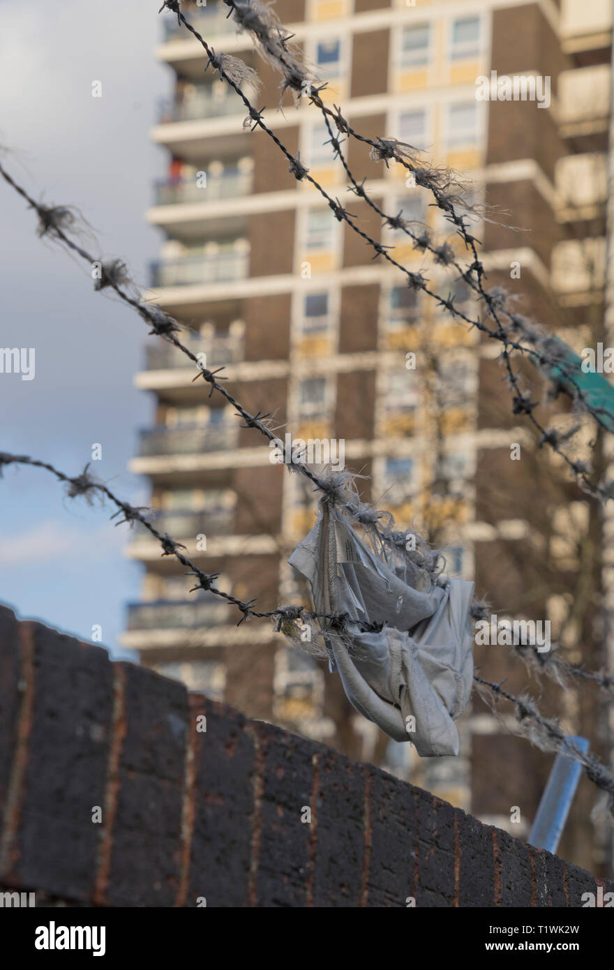 Sozialer Wohnungsbau Rat Bausteine in Islington, London, England, Großbritannien Stockfoto