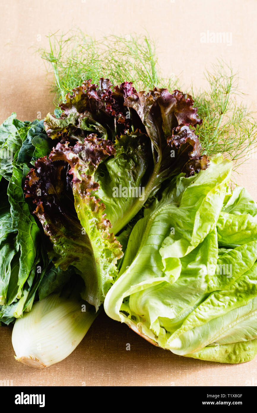 Gemüse auf den Tisch. Stockfoto