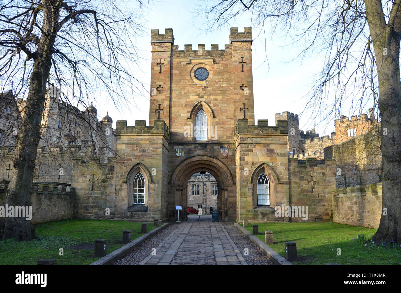 University College (Schloss), Durham University, Durham, County Durham, England, Februar 2019 Stockfoto