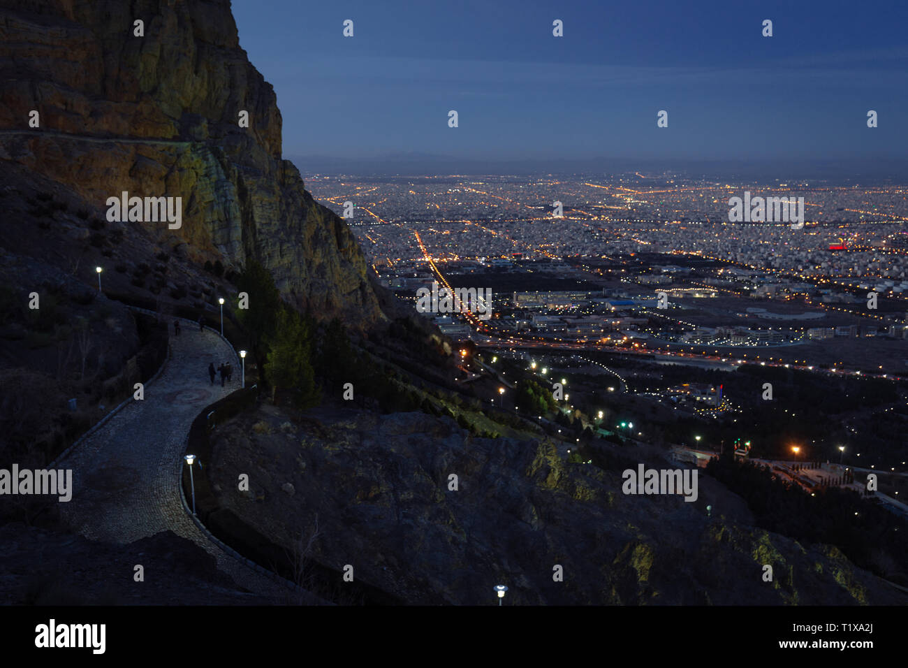 Stadt Ifahan im Iran siehe von Soffeh Berg Stockfoto