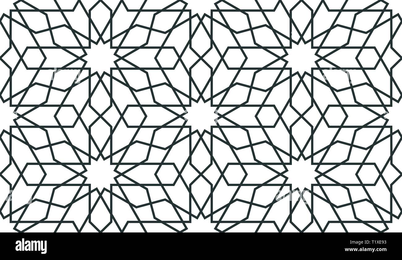 Marokkanische Sterne nahtlose Muster. Traditionelle islamische Ornament Stock Vektor