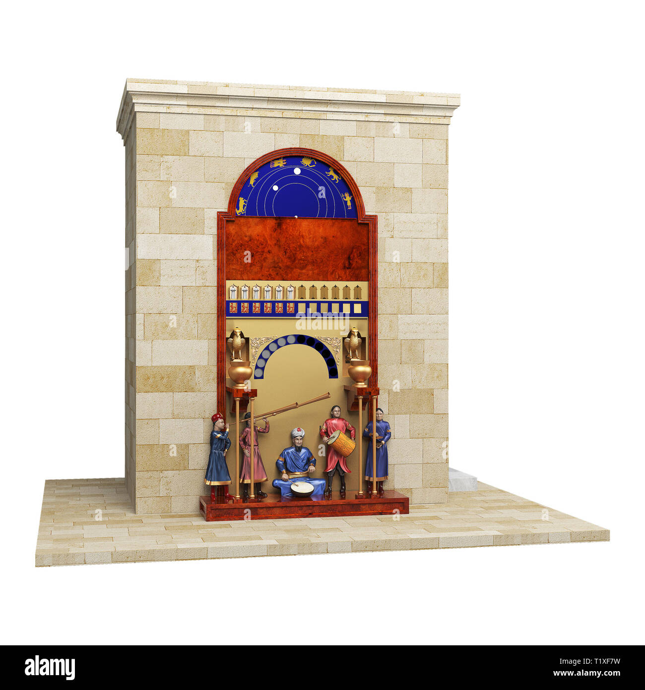 Das Schloss Water-Clock Stockfoto