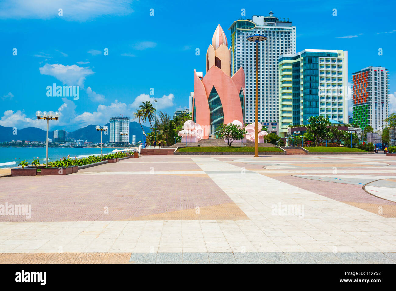 Nha Trang City Center urban skyline im Süden Vietnams Stockfoto