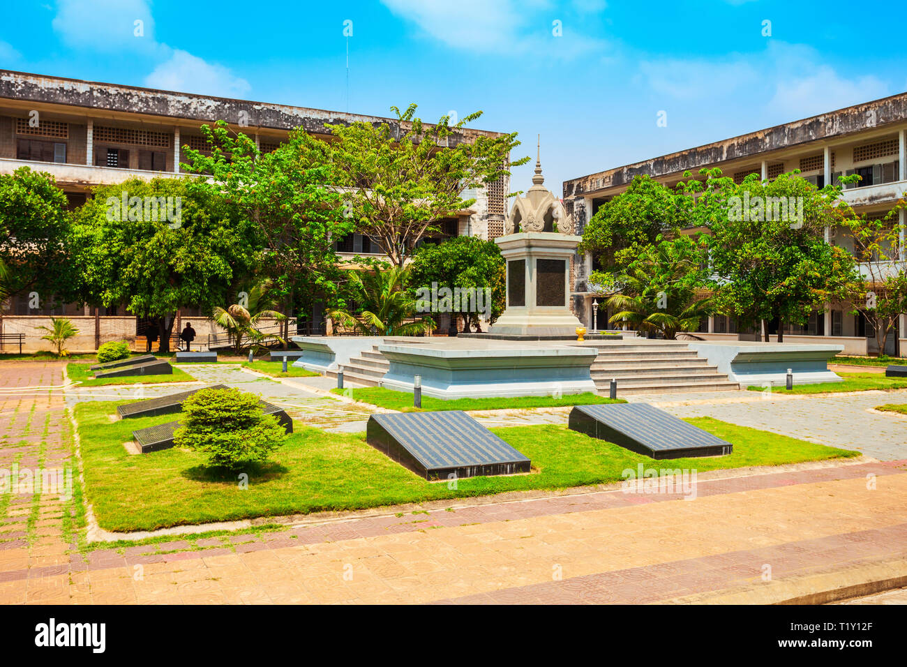 Das Tuol Sleng Genozidmuseum ist ein Museum der Kambodschanischen Völkermord in Phnom Penh in Kambodscha gewidmet Stockfoto