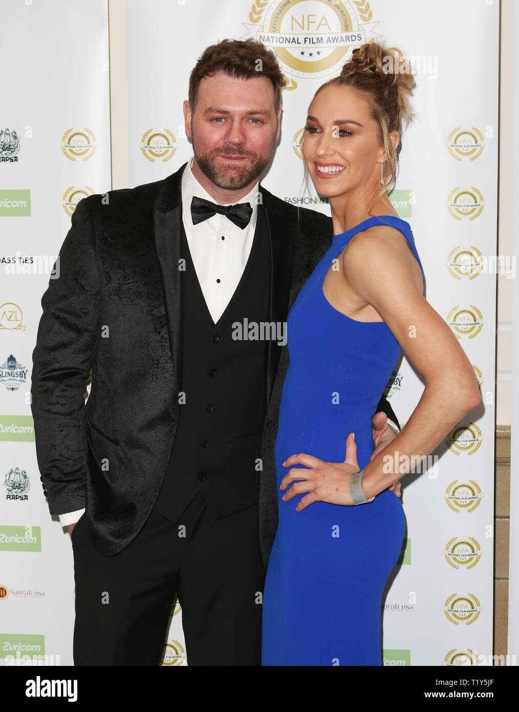 Brian Mcfadden Und Danielle Parkinson Nehmen An Der National Film Awards 2019 Zur Porchester Hall In London Stockfotografie Alamy