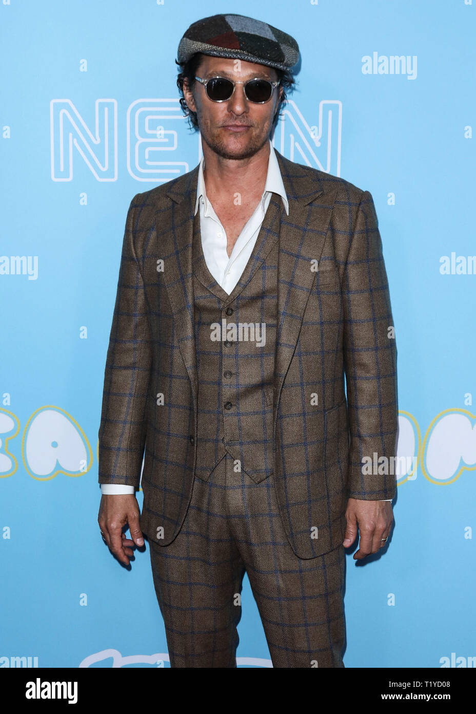 Hollywood, Vereinigte Staaten. 28. März, 2019. HOLLYWOOD, LOS ANGELES, Kalifornien, USA - 28. März: Schauspieler Matthew McConaughey kommt an der Los Angeles Premiere von Neon und Vice Studio's 'The Beach Bum' Kinos ArcLight Hollywood am 28. März 2019 in Hollywood, Los Angeles, Kalifornien, USA. (Foto von David Acosta/Image Press Agency) Quelle: Bild Presse Agentur/Alamy leben Nachrichten Stockfoto
