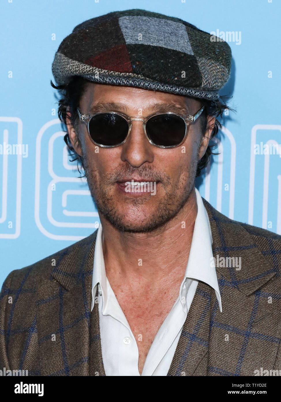 Hollywood, Vereinigte Staaten. 28. März, 2019. HOLLYWOOD, LOS ANGELES, Kalifornien, USA - 28. März: Schauspieler Matthew McConaughey kommt an der Los Angeles Premiere von Neon und Vice Studio's 'The Beach Bum' Kinos ArcLight Hollywood am 28. März 2019 in Hollywood, Los Angeles, Kalifornien, USA. (Foto von David Acosta/Image Press Agency) Quelle: Bild Presse Agentur/Alamy leben Nachrichten Stockfoto