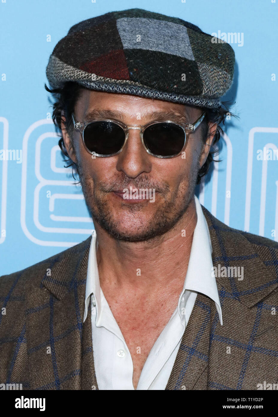 Hollywood, Vereinigte Staaten. 28. März, 2019. HOLLYWOOD, LOS ANGELES, Kalifornien, USA - 28. März: Schauspieler Matthew McConaughey kommt an der Los Angeles Premiere von Neon und Vice Studio's 'The Beach Bum' Kinos ArcLight Hollywood am 28. März 2019 in Hollywood, Los Angeles, Kalifornien, USA. (Foto von David Acosta/Image Press Agency) Quelle: Bild Presse Agentur/Alamy leben Nachrichten Stockfoto