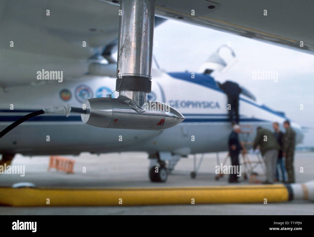 Myasishchev M-55, ehemaligen sowjetischen Spion Flugzeug, von 1992, die von der wissenschaftlichen europäischen Konsortium Geophysica für Atmosphäre sucht über Ozon in der Stratosphäre, Stratosphäre und Troposphäre Interaktion und ihre Auswirkungen auf die globale Erwärmung beschäftigt Stockfoto