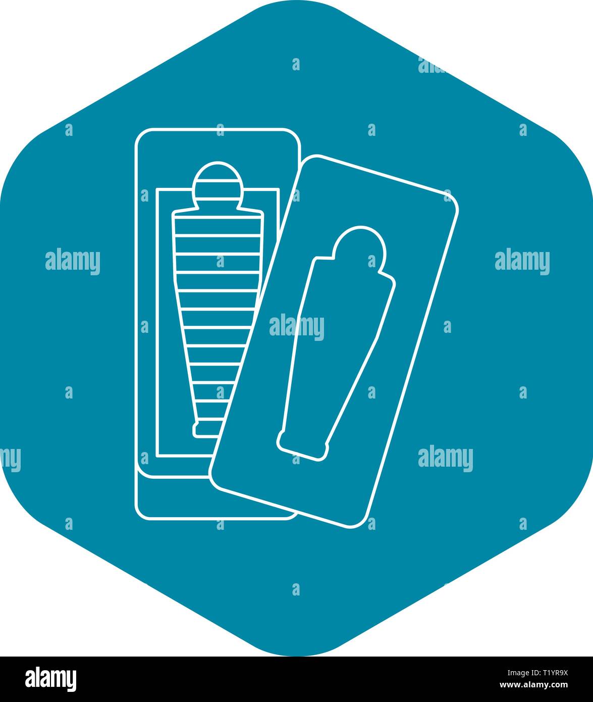 Sarkophag-Symbol, Umriss-Stil Stock Vektor