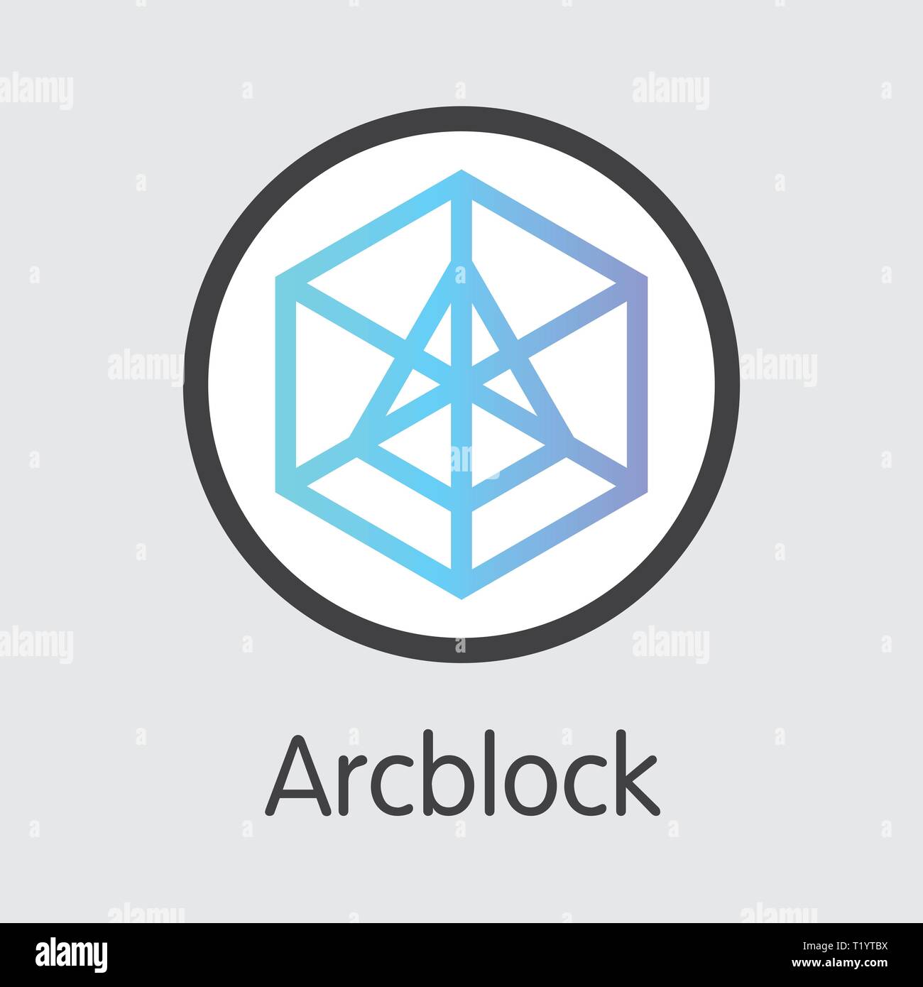 ABT-Arcblock. Der Markt Logo von Geld oder Markt Emblem. Stock Vektor