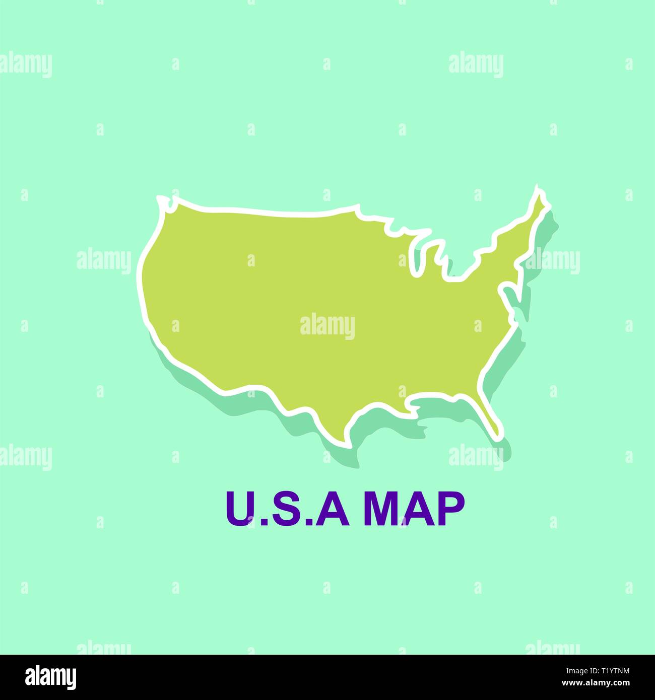 Usa-Karte Vorlage. Karte Design Vector Stock Vektor