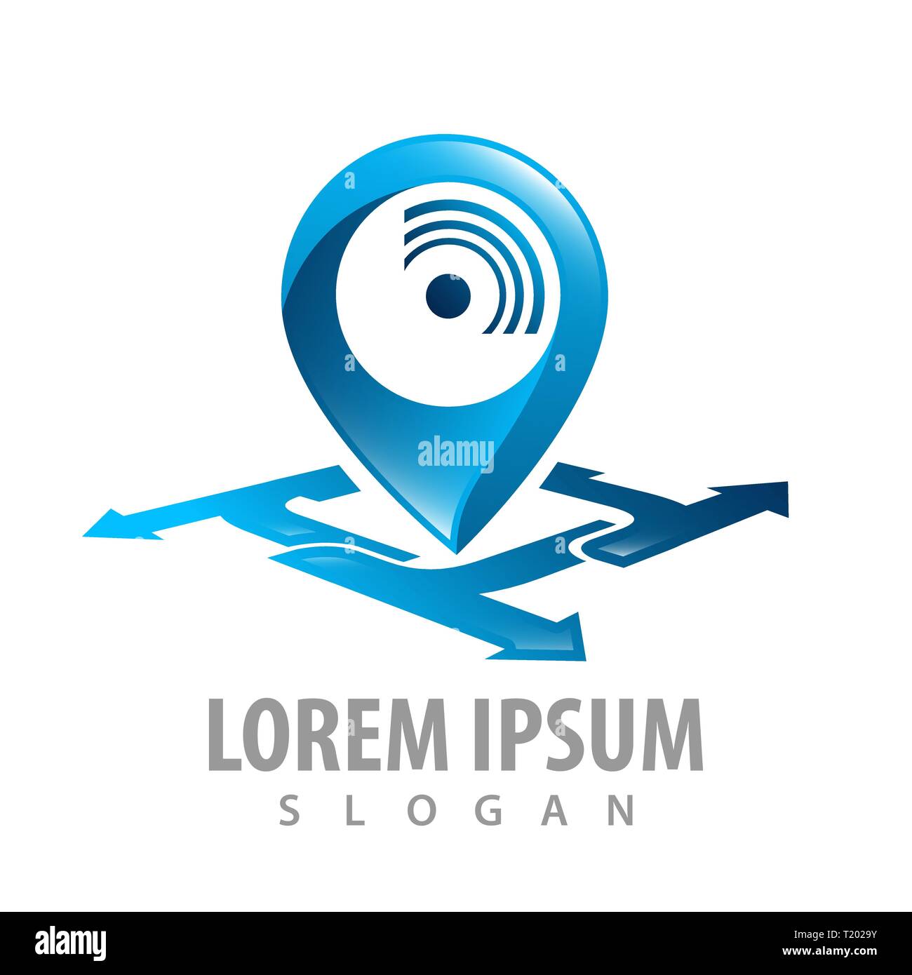 Pfeil Richtung gps tracking Konzept Design. Symbol grafische Vorlage element Stock Vektor