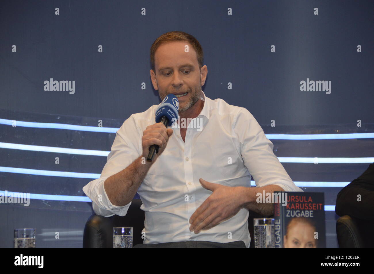 Rolf Becker Julian Weigend, in aller Freundschaft, Evelyn Fischer Buchmesse Leipzig 2303 2019 Foto wehnert Stockfoto