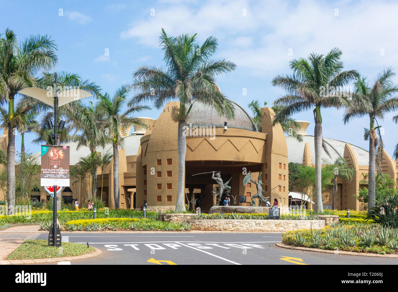 Eingang zum Sibaya Casino und Unterhaltung Königreich, Sibaya Antrieb, Umhlanga Rocks, Umhlanga, KwaZulu-Natal, Südafrika Stockfoto