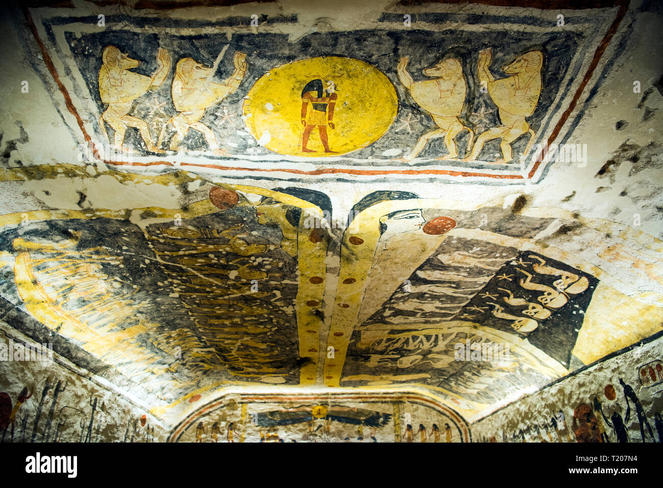 Ägypten, Luxor, Sinai, Tal der Könige, Grab von Ramses IX. Stockfoto