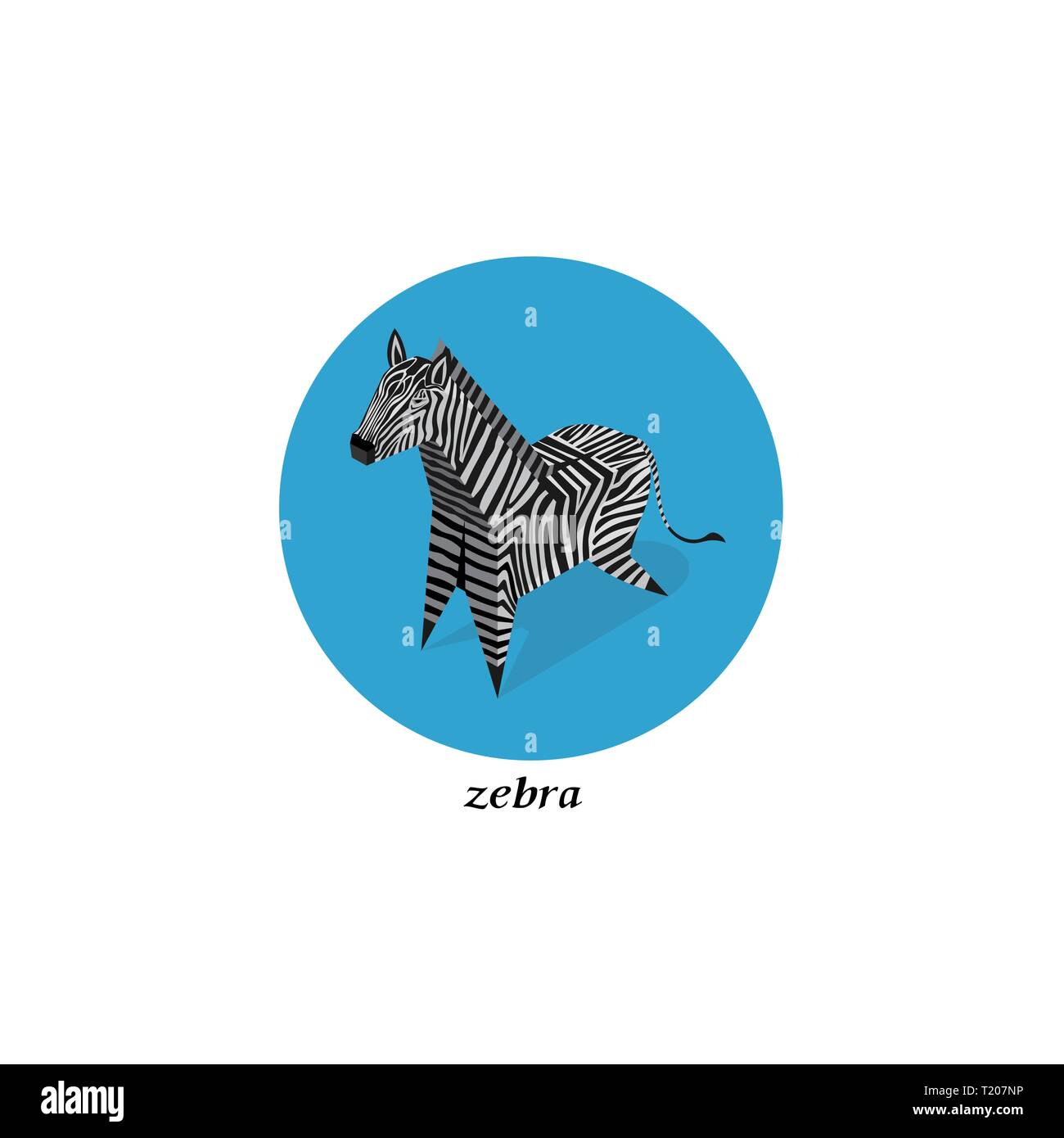 Vektor Papier, Tier, Zebra Stock Vektor