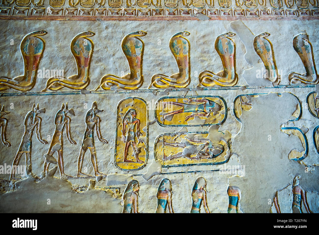 Ägypten, Luxor, Sinai, Tal der Könige, Grab von Ramses IX. Stockfoto