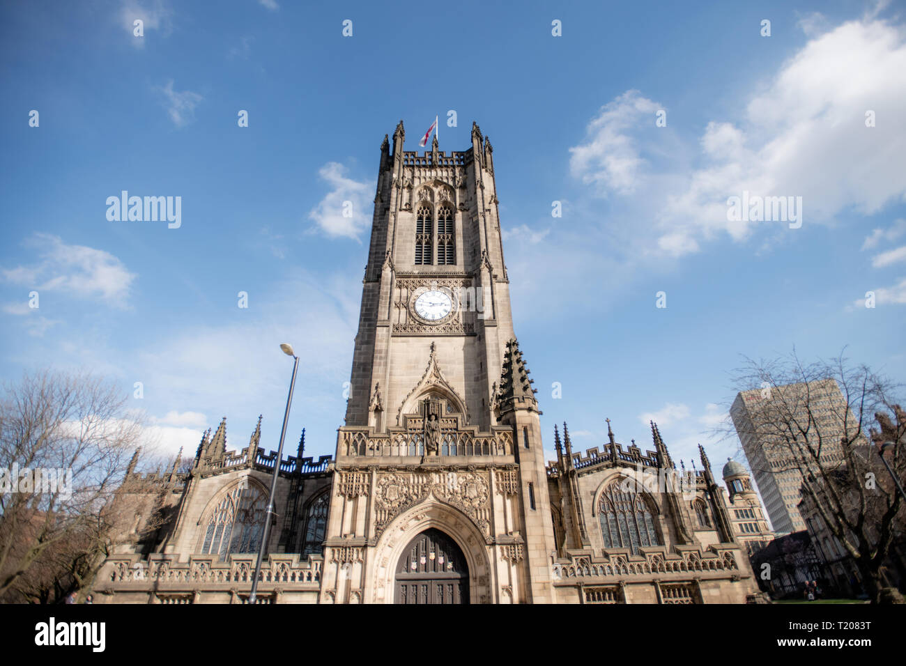 Die Kathedrale und die Stiftskirche St. Maria, St. Valentin und St. George. Victoria Street, Manchester, UK. Stockfoto