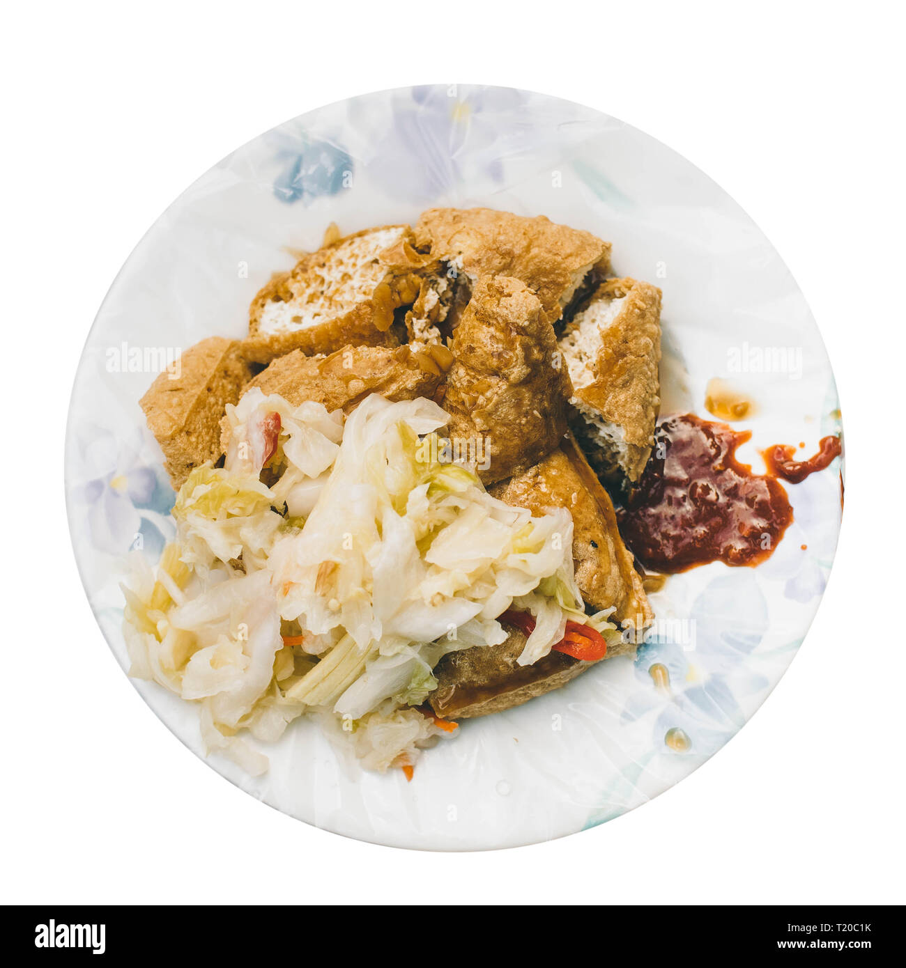 Stinky Tofu in Taiwan, ein gemeinsames Essen, in der Wohnung isoliert lag. Stockfoto