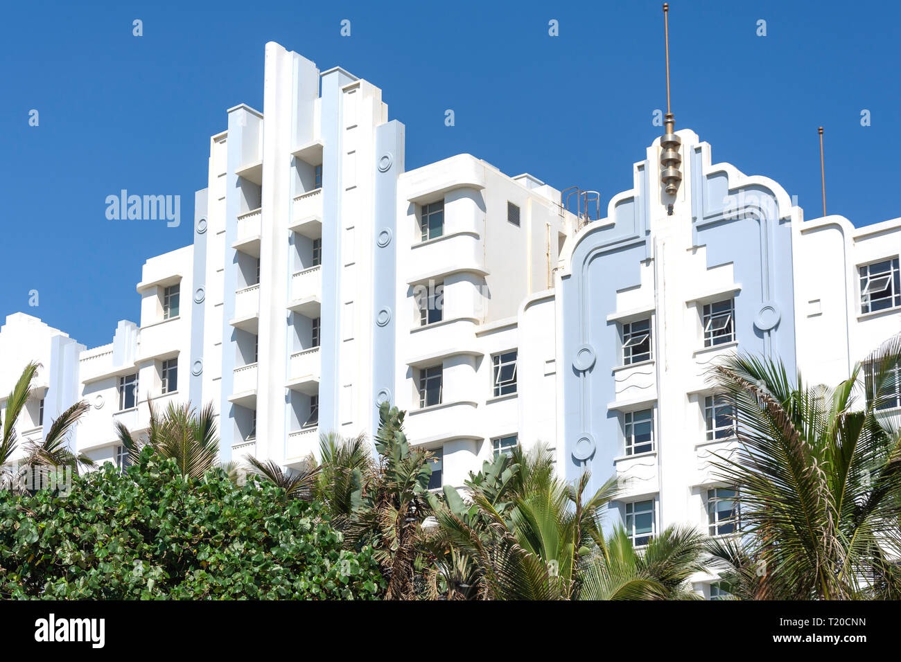 Art déco-Küste von außen Suncoast Casino und Unterhaltung Welt, Suncoast Boulevard, Durban, KwaZulu-Natal, Südafrika Stockfoto