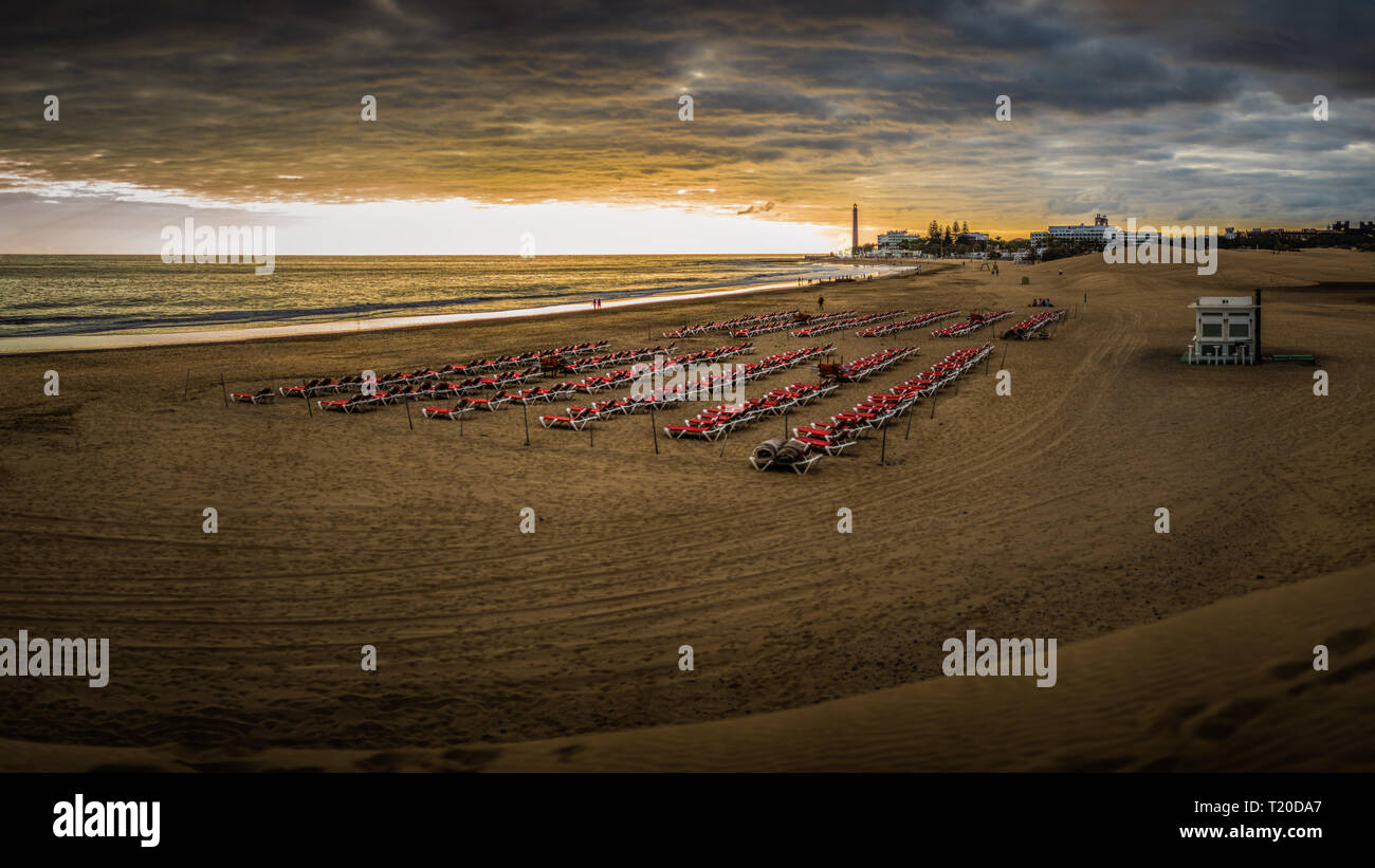 Der Strand von Maspalomas - Gran Canaria, Spanien Stockfoto