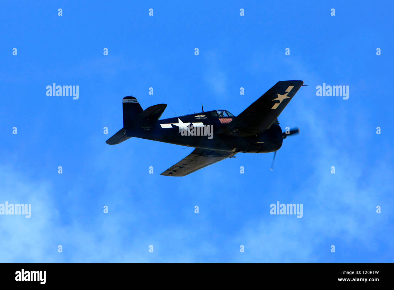 Ein WW2 Grumman F6F Hellcat am Davis-Monthan AFB Tucson Air Show im Arizona Stockfoto