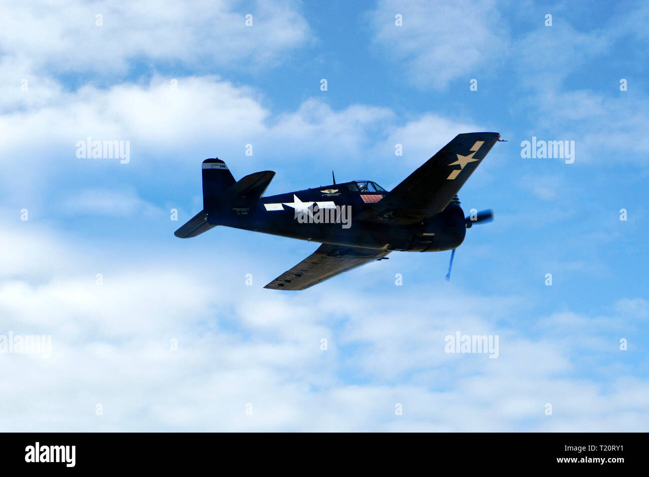 Ein WW2 Grumman F6F Hellcat am Davis-Monthan AFB Tucson Air Show im Arizona Stockfoto