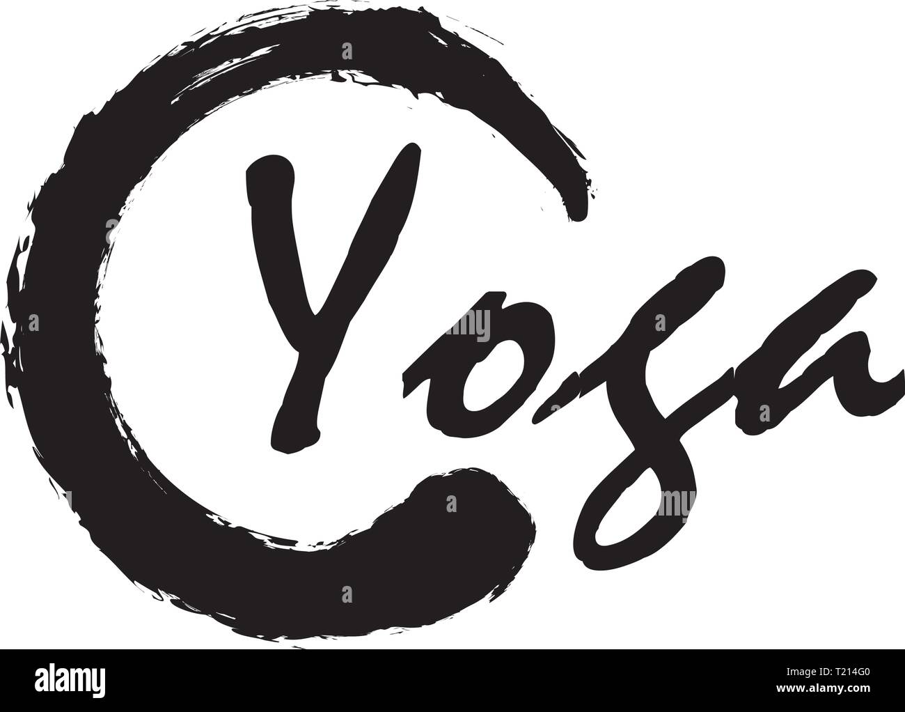Japanischen kalligraphischen Kreis, repräsentieren die Erleuchtung im Zen Buddhismus Stock Vektor