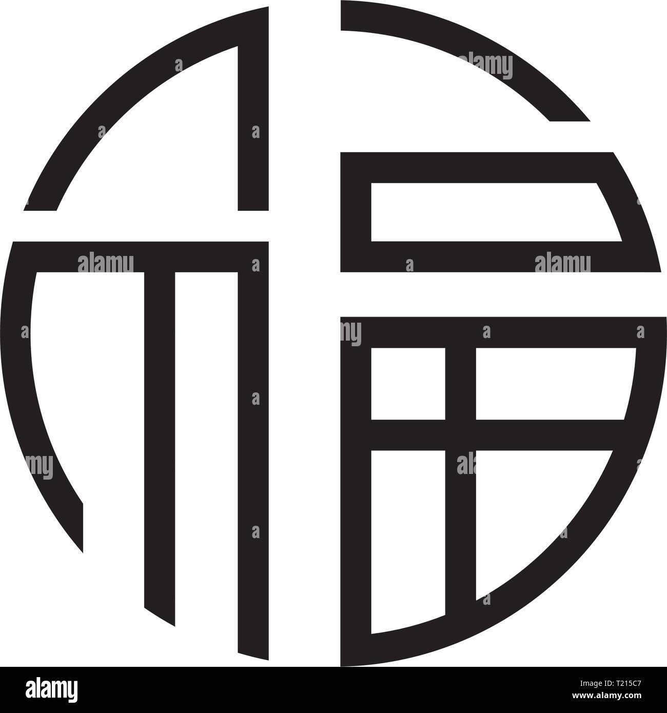 Feng Shui unterzeichnen. China unterzeichnen. Glück, Glück Stock Vektor