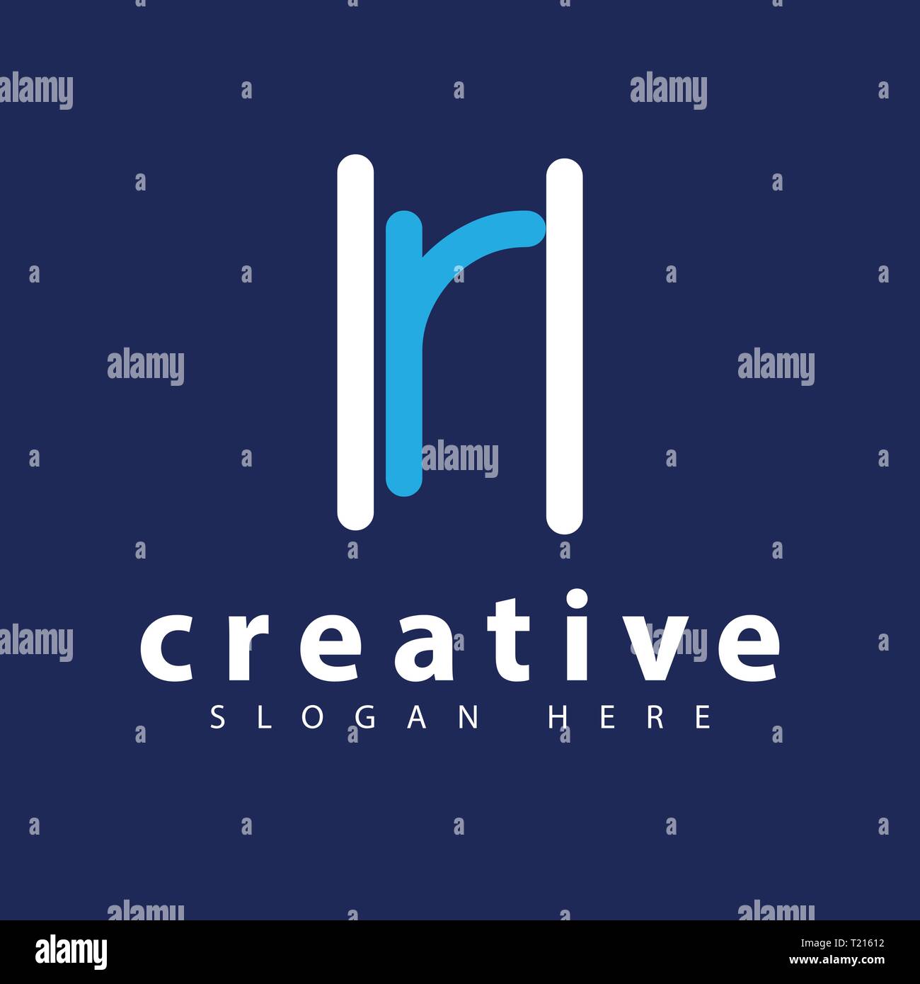 H R initial Logo vector Template Stock Vektor