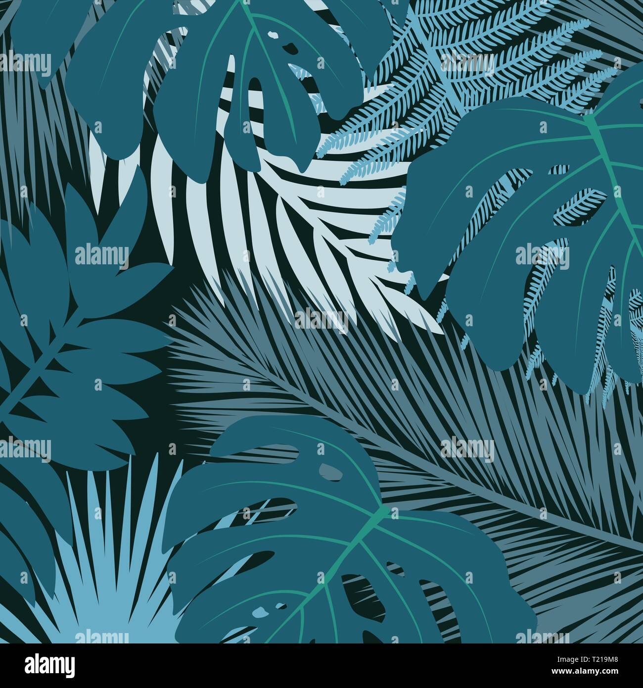 Tropic Blätter, vector Hintergrund Stock Vektor