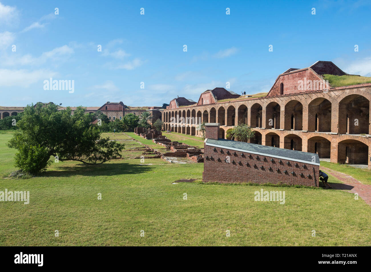 USA, Florida, Florida Keys, Dry Tortugas National Park, Blick über Fort Jefferson Stockfoto