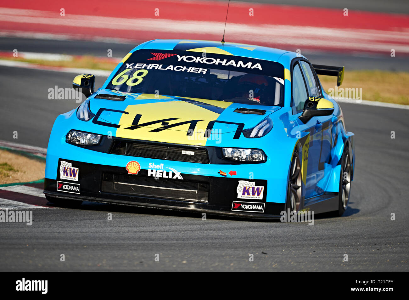 Circuit de Barcelona-Catalunya, Barcelona, Spanien. 29 Mär, 2019. FIA Tourenwagen Meisterschaft, Prüfung Tag 2; Yann Ehrlacher (FRA), Lynk und Co 03 TCR in Aktion während der WTCR offizielle Test Credit: Aktion plus Sport/Alamy leben Nachrichten Stockfoto