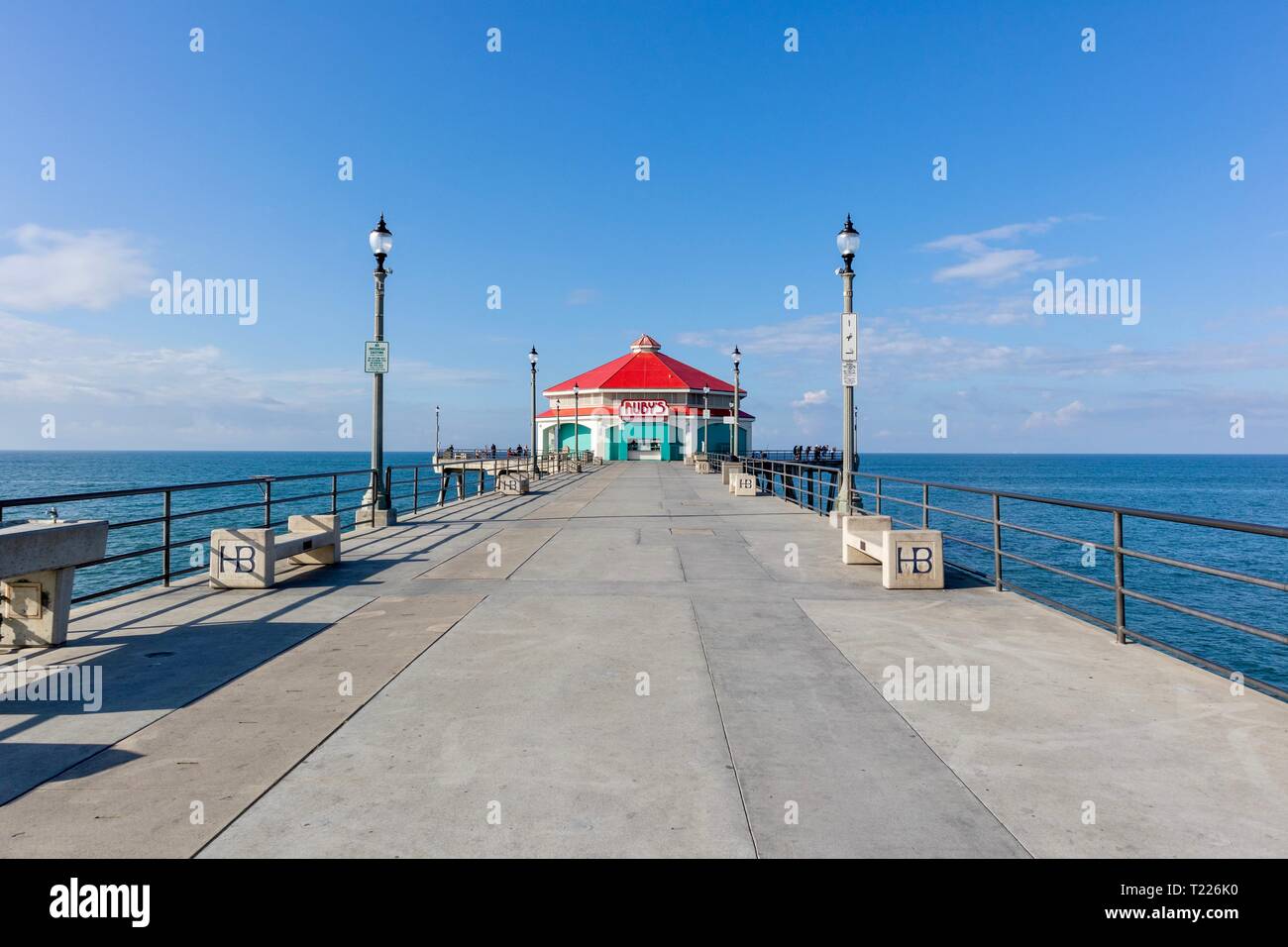 Huntington Beach Pier Stockfoto