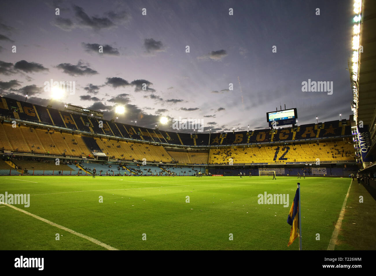 Buenos Aires, Argentinien - 30. März 2019: Boca Juniors Football Club Stadion La Bombonera in La Boca, Buenos Aires, Argentinien Stockfoto