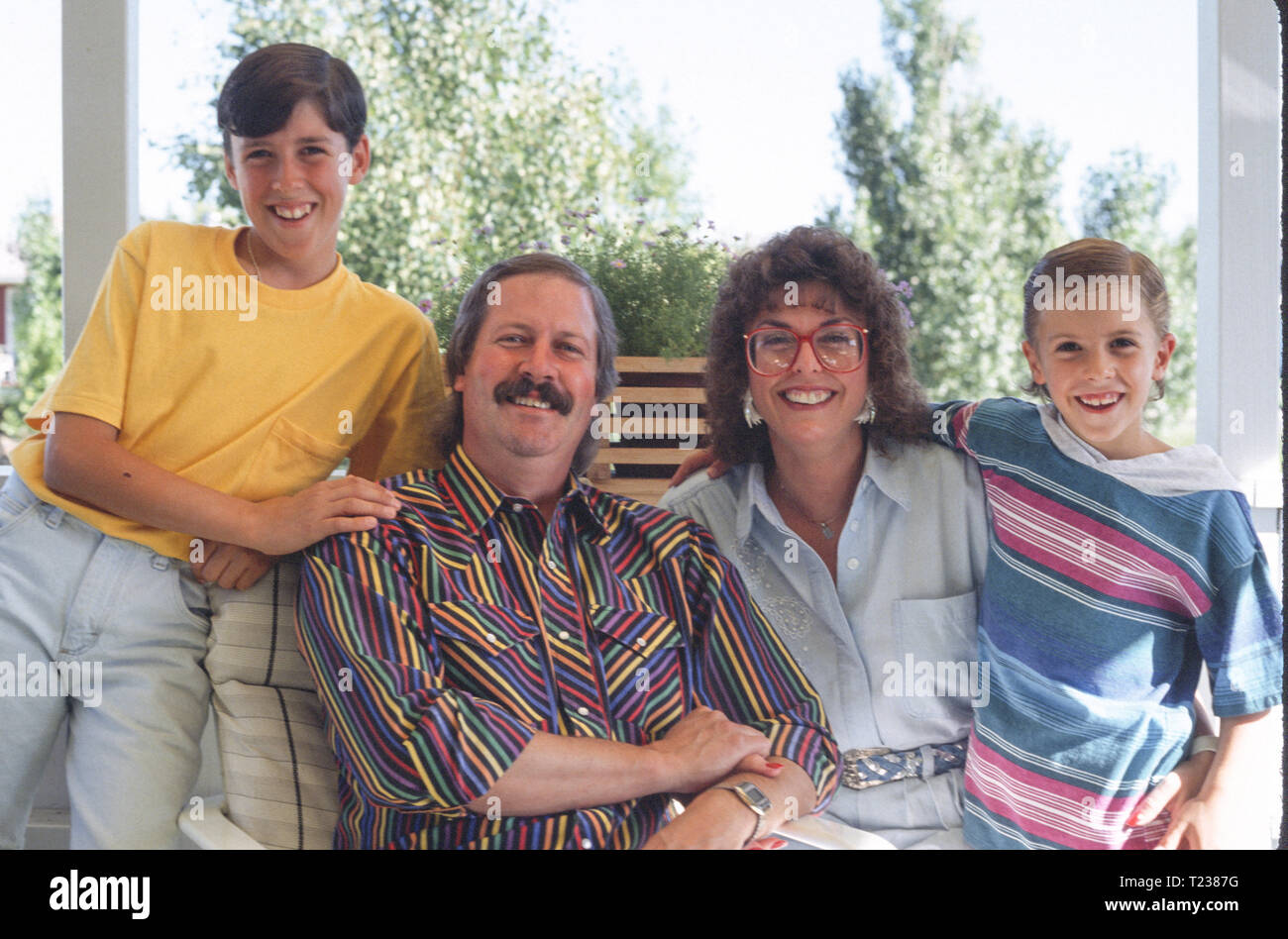 Family Portrait im Freien, USA Stockfoto