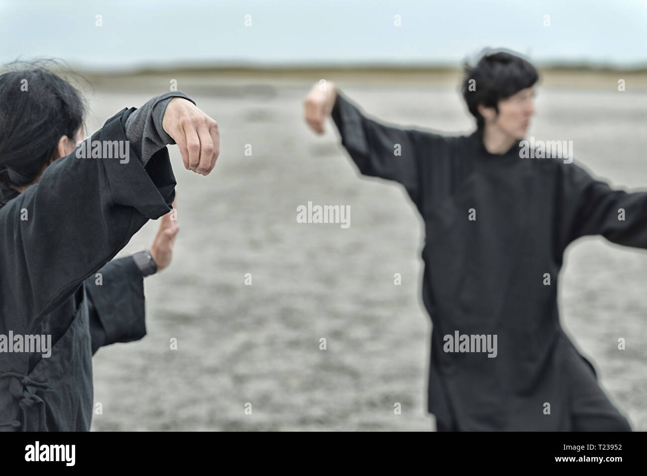 Tai Chi Chuan, zu konzentrieren. Stockfoto