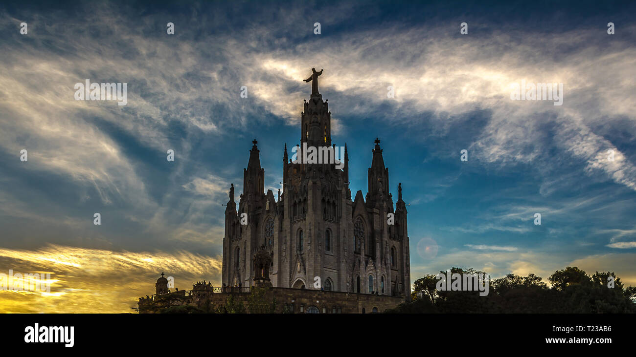 Tempel des Heiligen Herzen Jesu, Barcelona, Spanien. Stockfoto