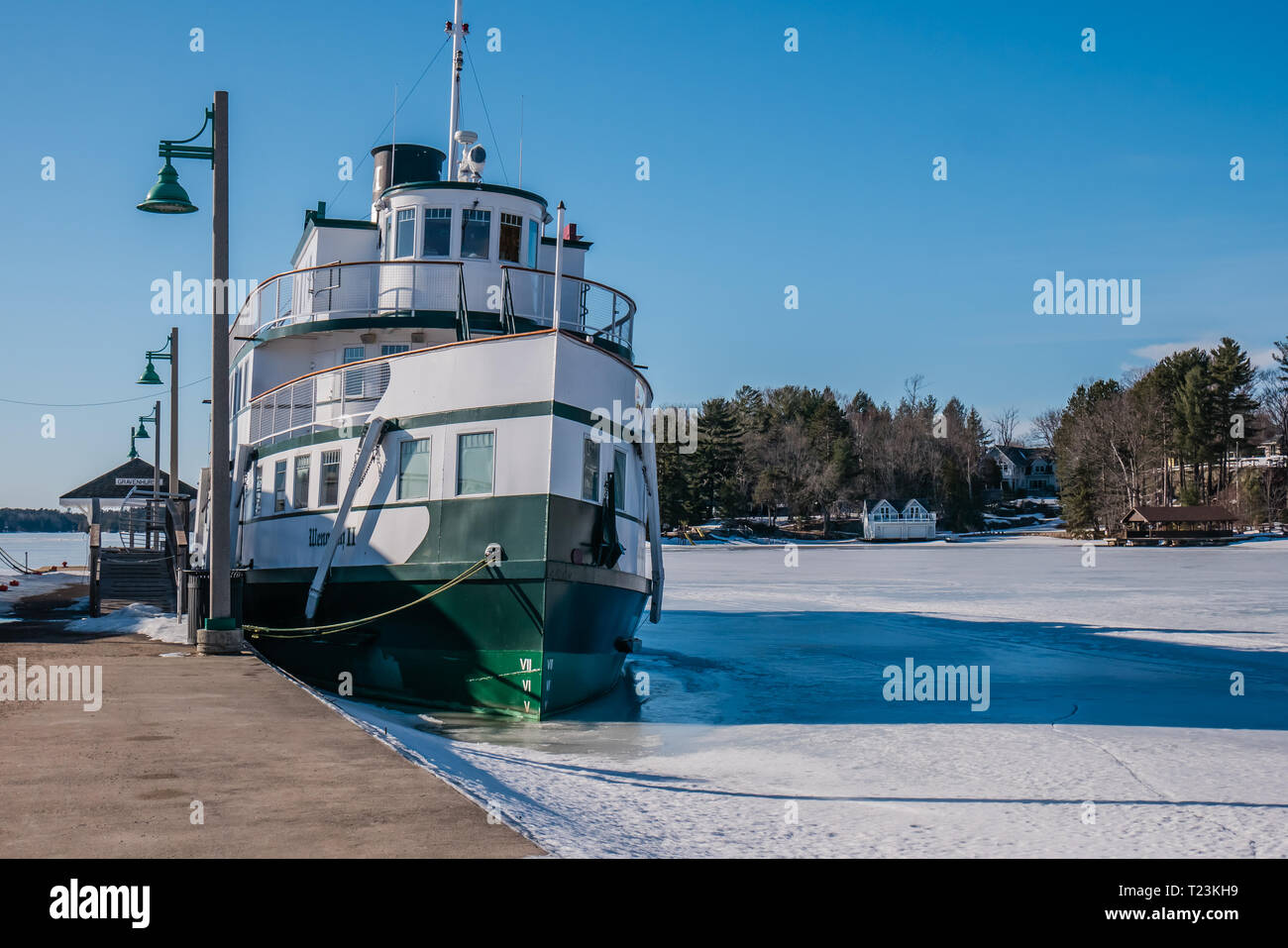 Muskoka lake Werft winter Kanada Stockfoto