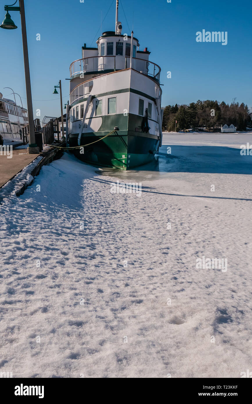 Muskoka lake Werft winter Kanada Stockfoto