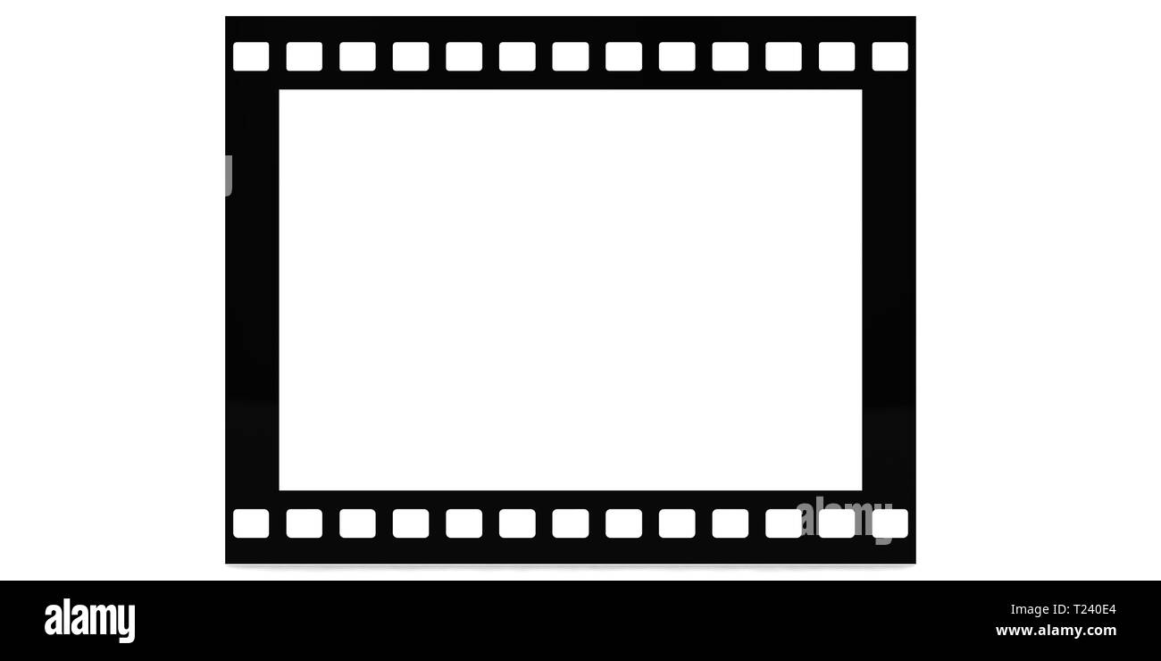 Film isoliert auf weißem Hintergrund, 3D-Rendering Stockfoto