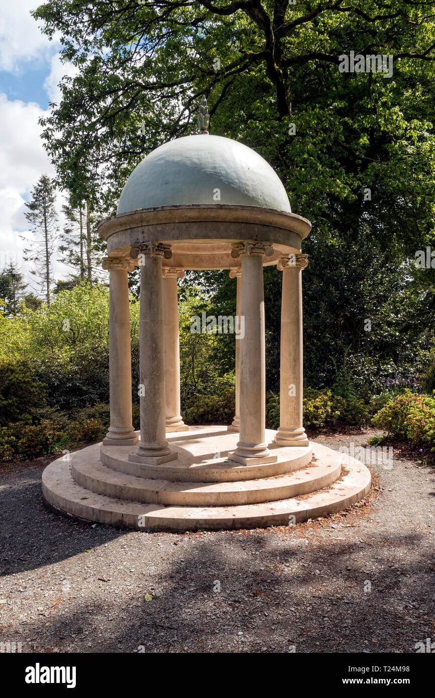 Im italienischen Stil kleinen Tempel auf dem Boden des Mount Congreve Gärten in Co. Waterford, Irland Stockfoto