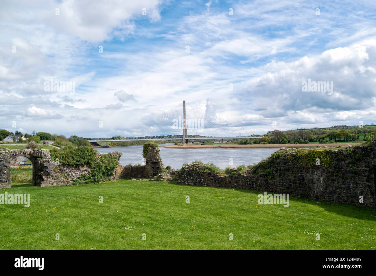 Blick auf Fluss Suir und Waterford, Co. Waterford, Irland Stockfoto